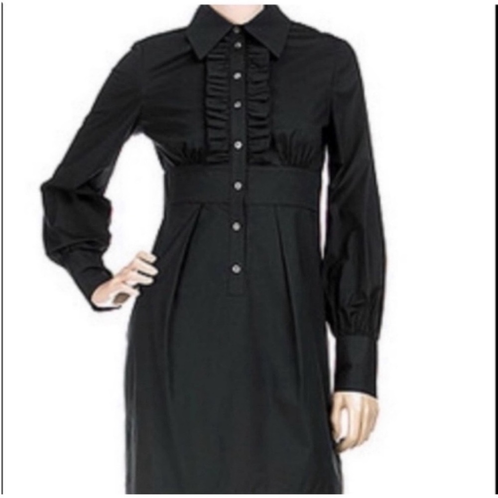 Diane Von Furstenbers Elegant Black Long Sleeve Dress Sz 4